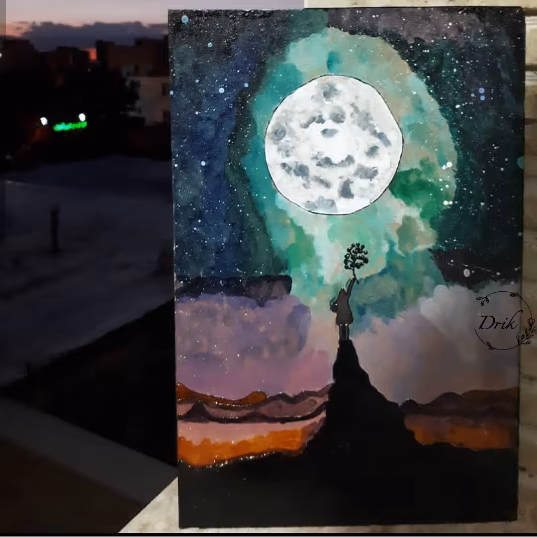 تابلوی ویترای دختر شب