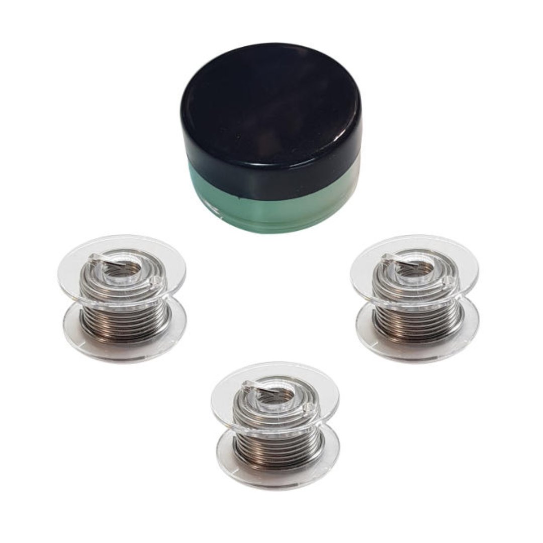 سیم لحیم مدل SL-111 بسته سه عددی به همراه روغن لحیم