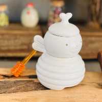 ظرف عسل سرامیکی طرح زنبور 