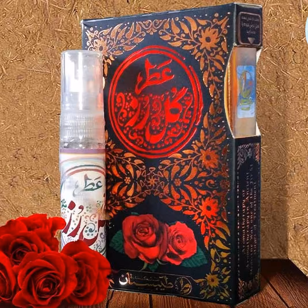 عطر طبیعی و خالص گل رز  5 گرمی ظرف اسپری شیشه ای جیبی با رایحه خنک و تیز