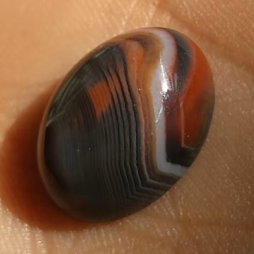 نگین معدنی عقیق سلیمانی 3بعدی رنگی موکول دار محشر 100درصد طبیعی خاااااص شاهکار خلقت