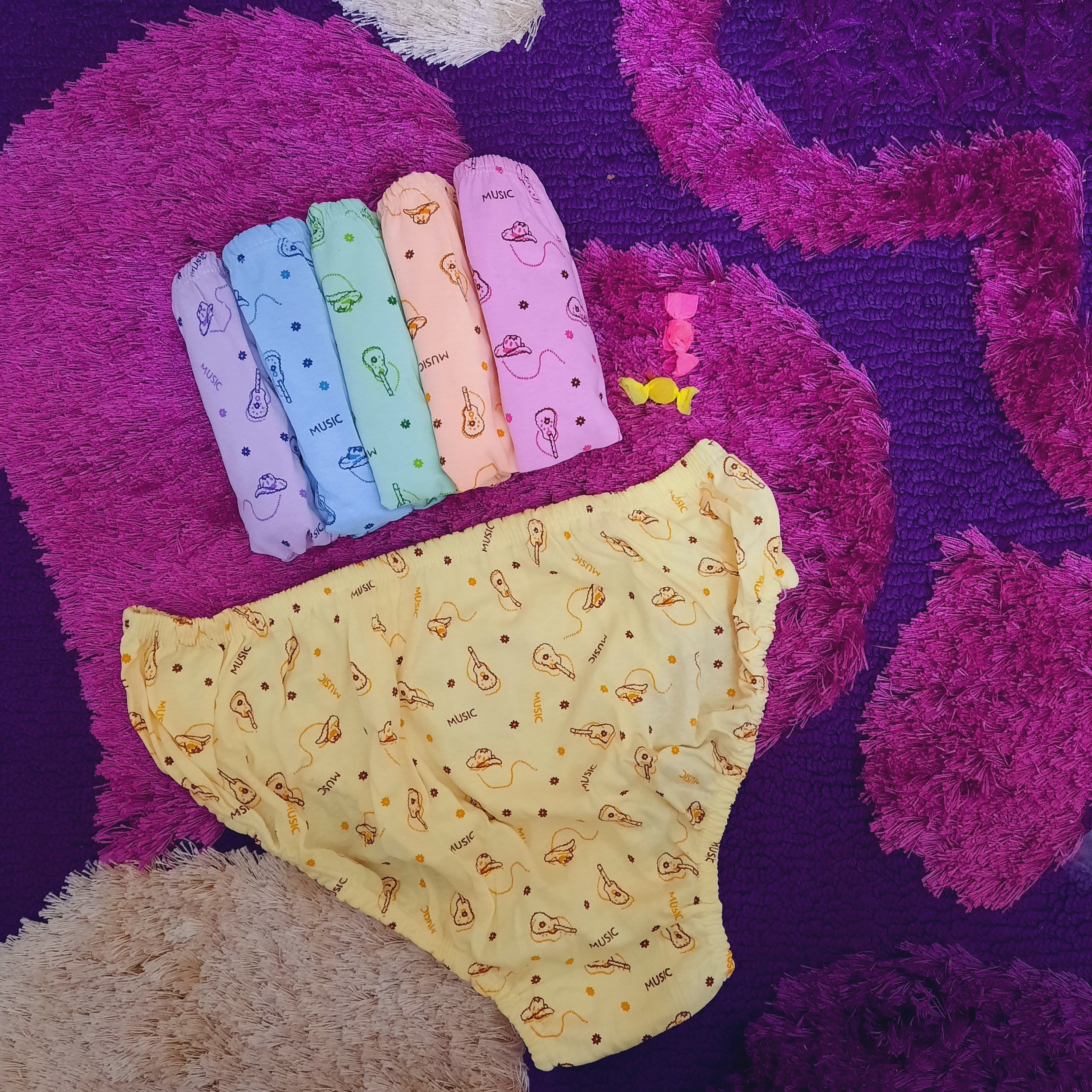 شورت زنانه نخی 6عددی XXXL