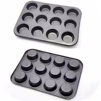 قالب تفلون مافین و کاپ کیک 12 عددی نچسب