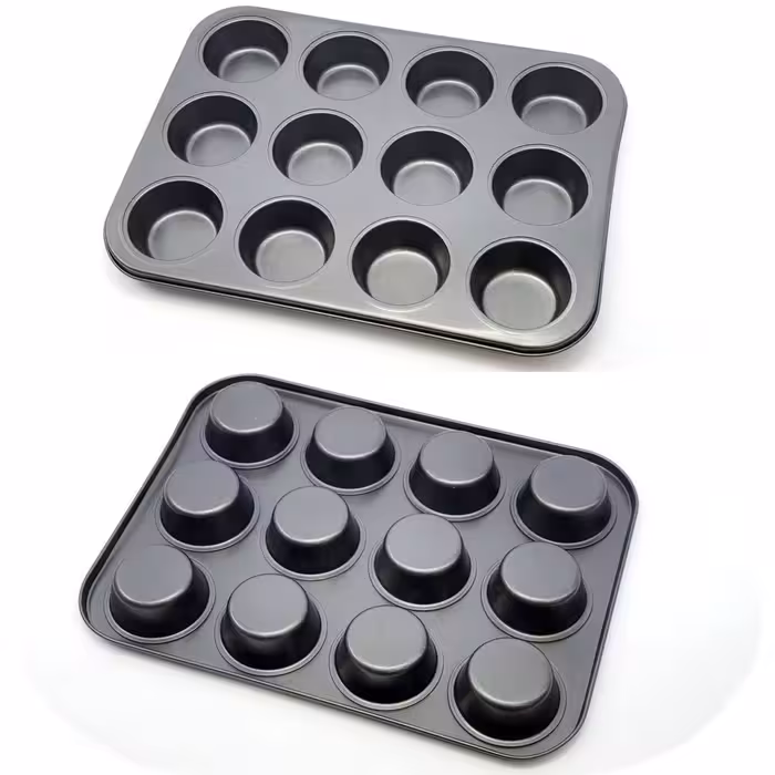 قالب تفلون مافین و کاپ کیک 12 عددی نچسب