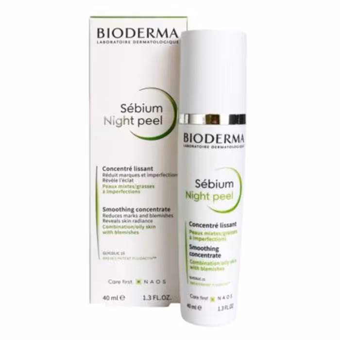 کرم شب بایودرما – Bioderma Sebium Night Peel 40 Ml حجم ۴۰ میل
