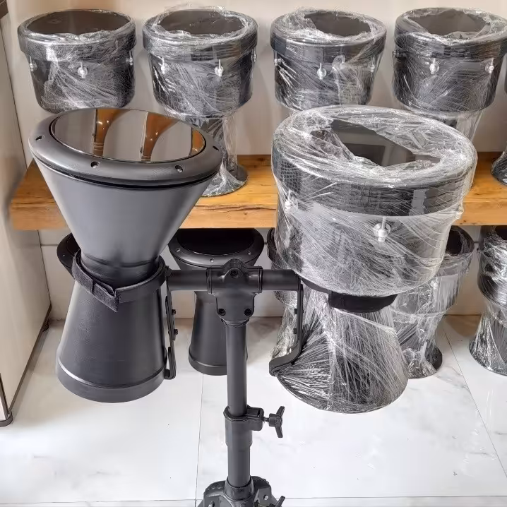 ضرب و تمپو پژواک به همراه پایه دوبل مستحکم بهمراه 2 عدد کاور