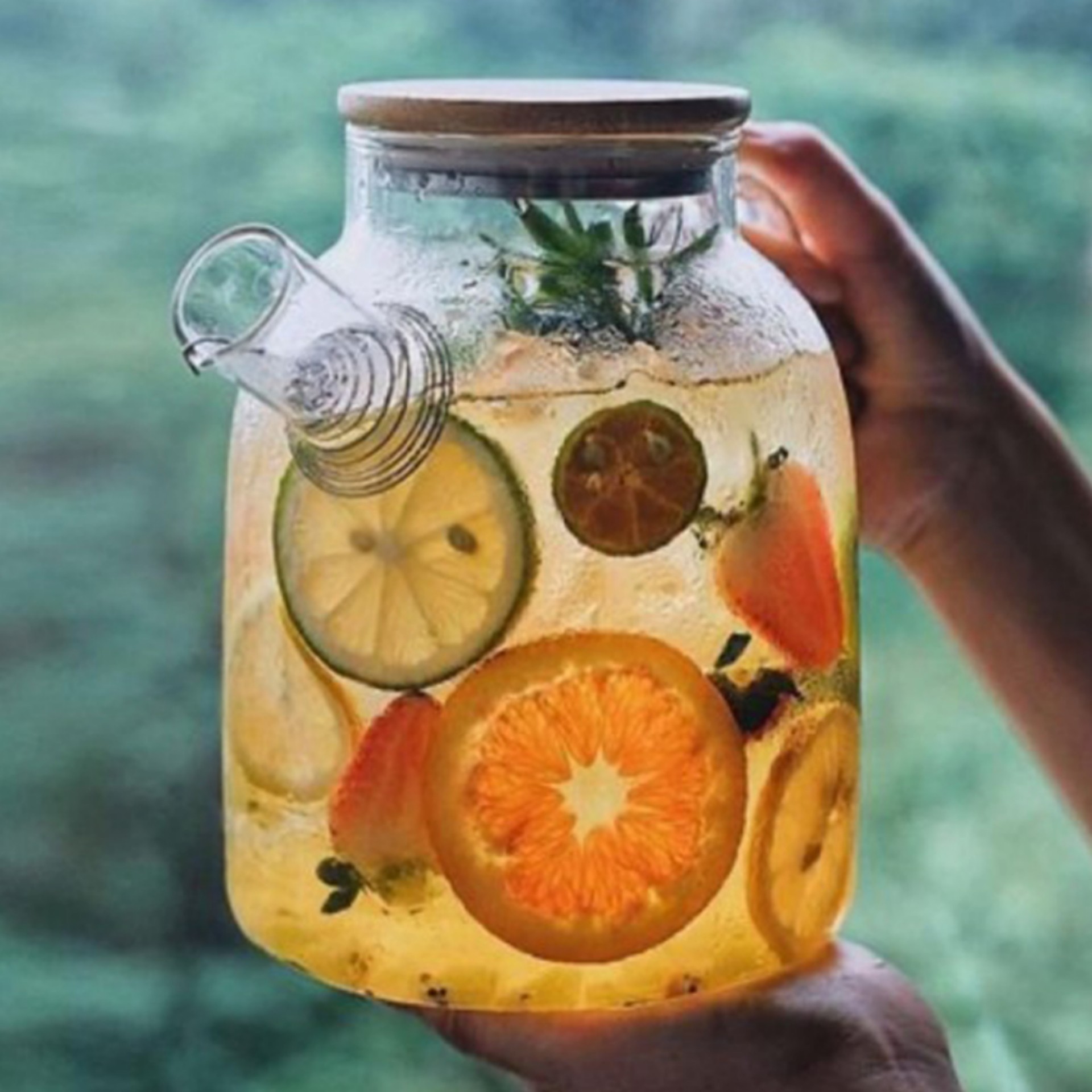 قوری پیرکس شعله مستقیم درب بامبو 1800 میل