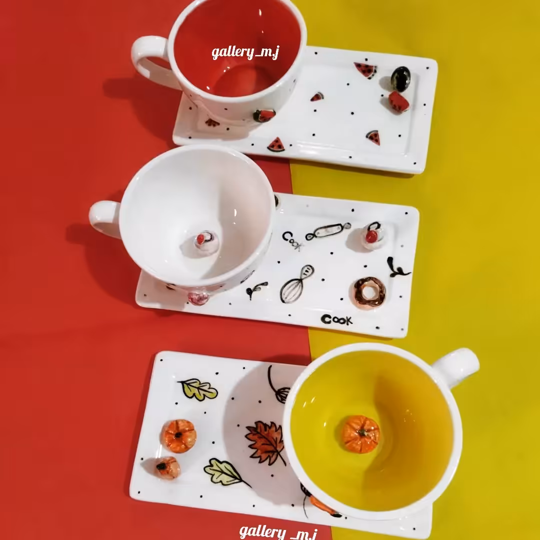 ماگ و پیش دستی (ارسال رایگان)