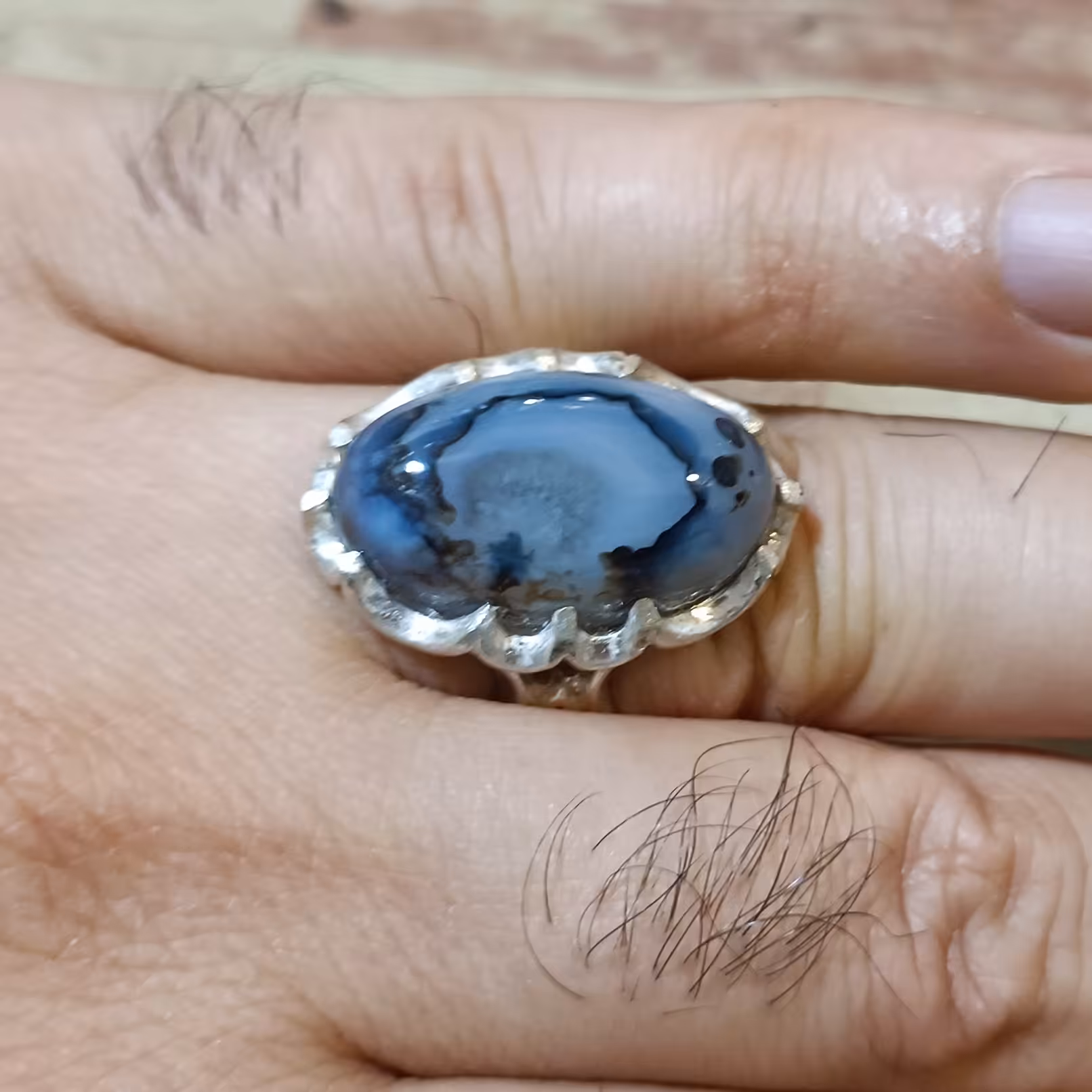 انگشتر عقیق سلیمانی معدنی آبدار قیمت حراج گذاشتم پر برکت باشه