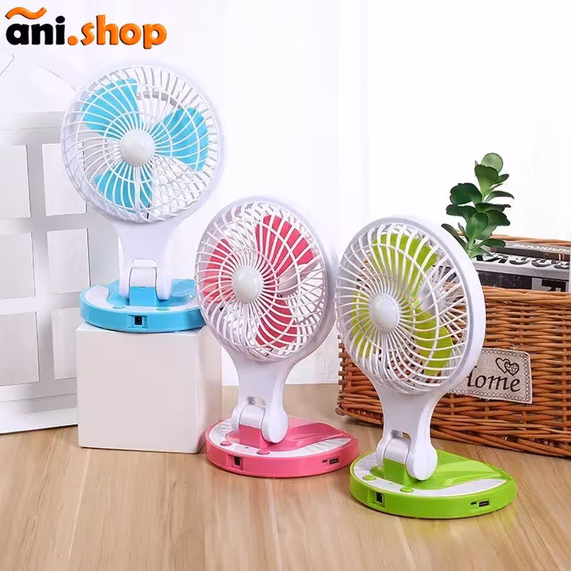 پنکه شارژی مدل  HT-5580 رنگ صورتی