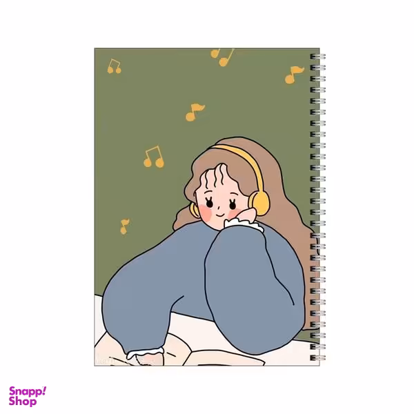 دفتر مشق 100 برگ بامبیلیپ طرح عاشق موزیک و کتاب کد 1696929