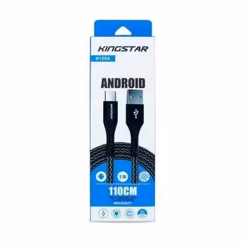 کابل شارژ میکرو KINGSTAR مدل K125A طول 110 سانت 