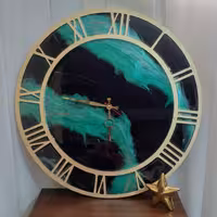 ساعت رزینی سبزآبی