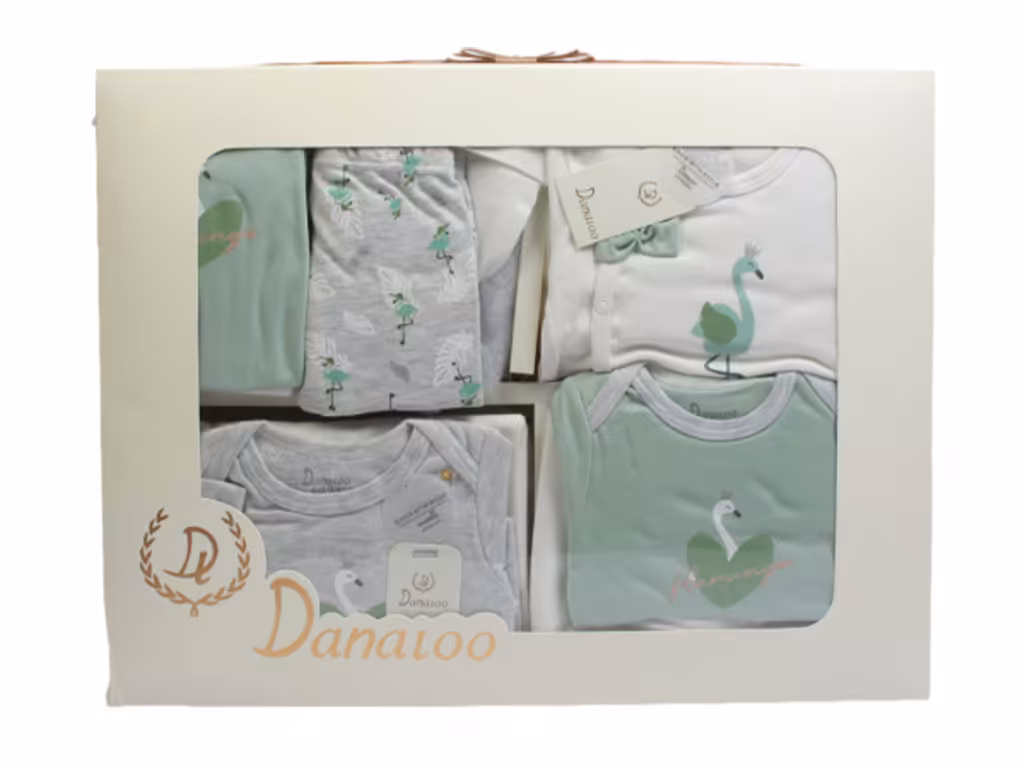 ست بیمارستانی 17 تکه نوزادی دخترانه طرح فلامینگو دانالو Danaloo