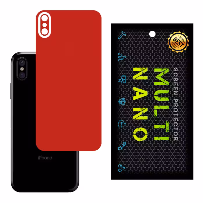 برچسب پوششی MultiNano مدل X-F1M-Red برای پشت موبایل اپل iPhone 10S Max - XS Max