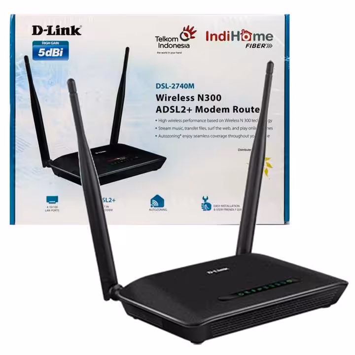 مودم 2 آنتن D-Link DSL-2740M ADSL2  N300