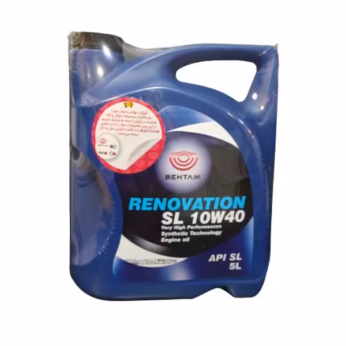 روغن موتور خودرو بهتام روانکار مدل RENOVATION 10w-40 با حجم 5 لیتر