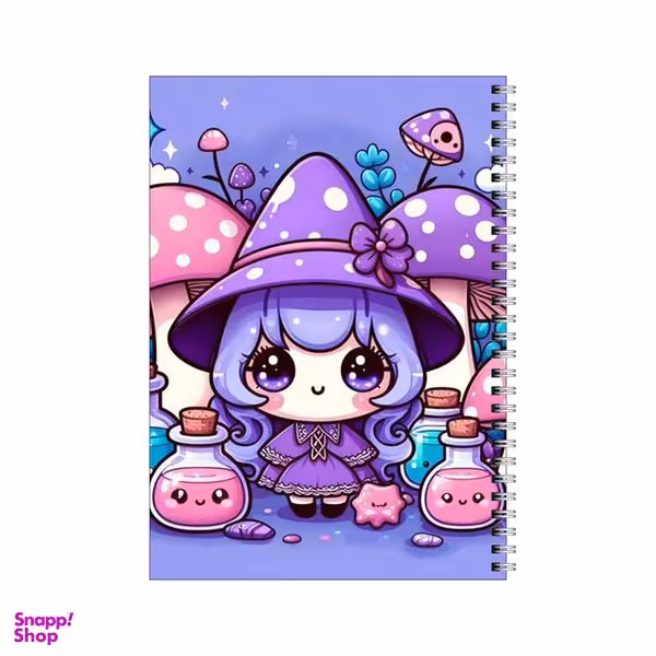 دفتر مشق 80 برگ بامبیلیپ طرح فانتزی دختر قارچی کد 9930364