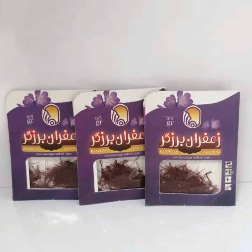 زعفران پاکتی نیم گرمی 5عددی