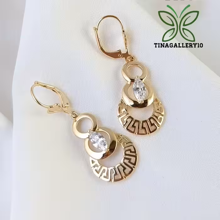 نیمست زنانه بدون زنجیر ورساچ برندژوپینگ بانگین سوارسکی آبکاری طلا ضدحساسیت رنگ ثابت