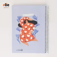 دفتر سیمی 100 برگ ایمان جلد سخت وزیری طرح 2