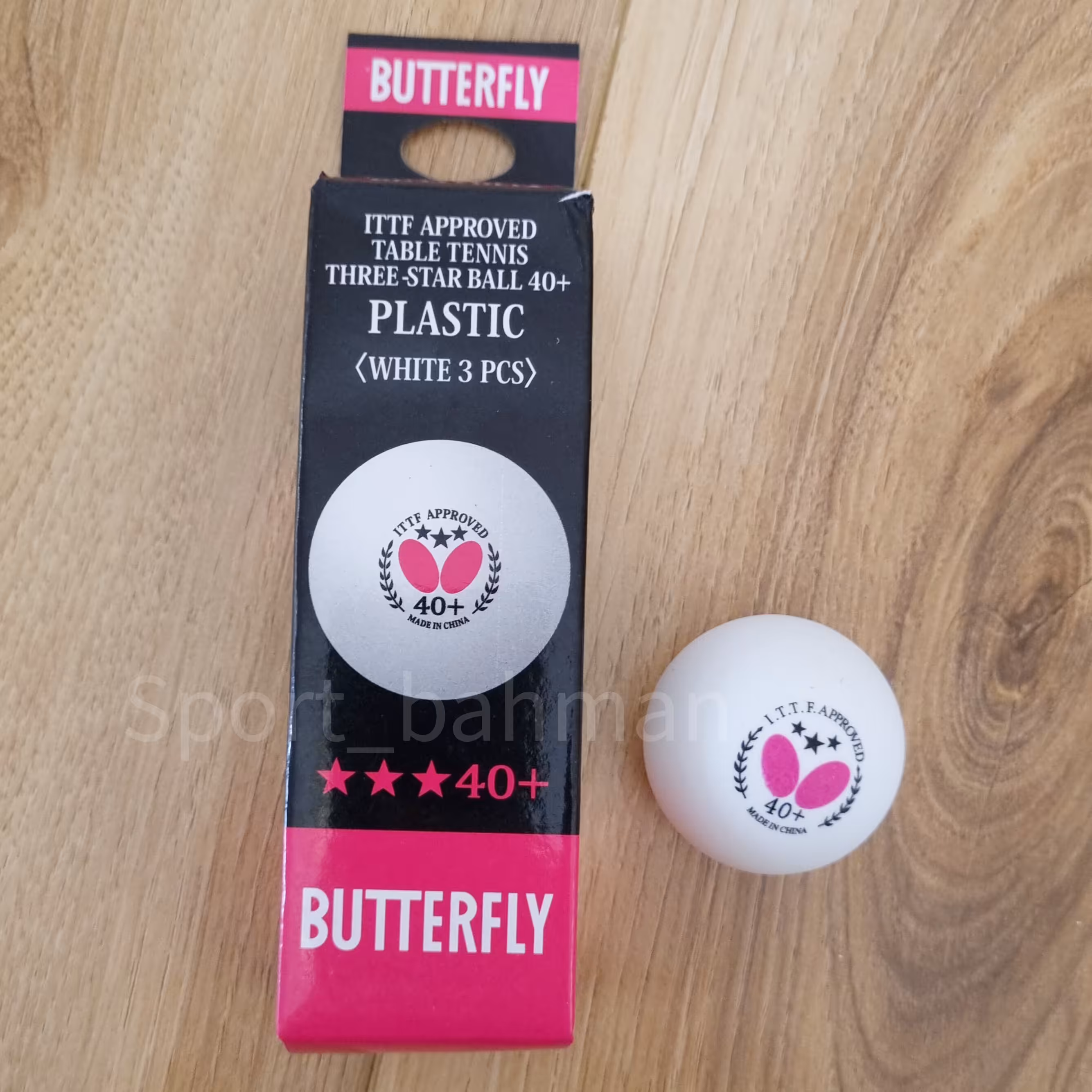 توپ پینگ پنگ باترفلای 3 ستاره (بسته 3 عددی)