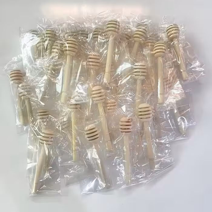 قاشق چوبی مخصوص عسل (13 سانتی) بسته 50 عددی 