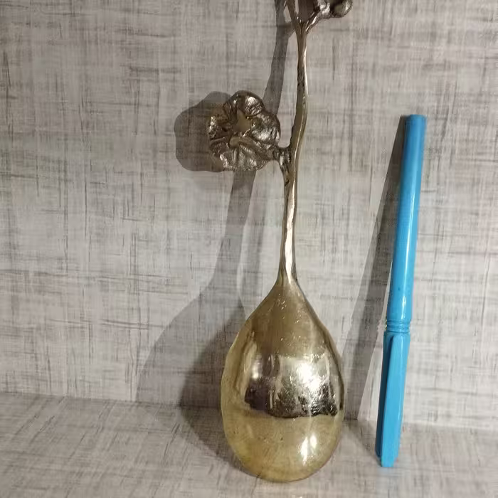 قاشق اجیل خوری برنزی (برنجی) مدل دسته گل