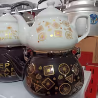 کتری قوری لعابی جدید رسا مشکی گلدار
کیفیت درجه 1