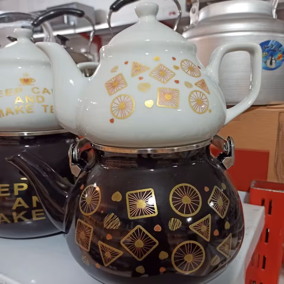 کتری قوری لعابی جدید رسا مشکی گلدار
کیفیت درجه 1