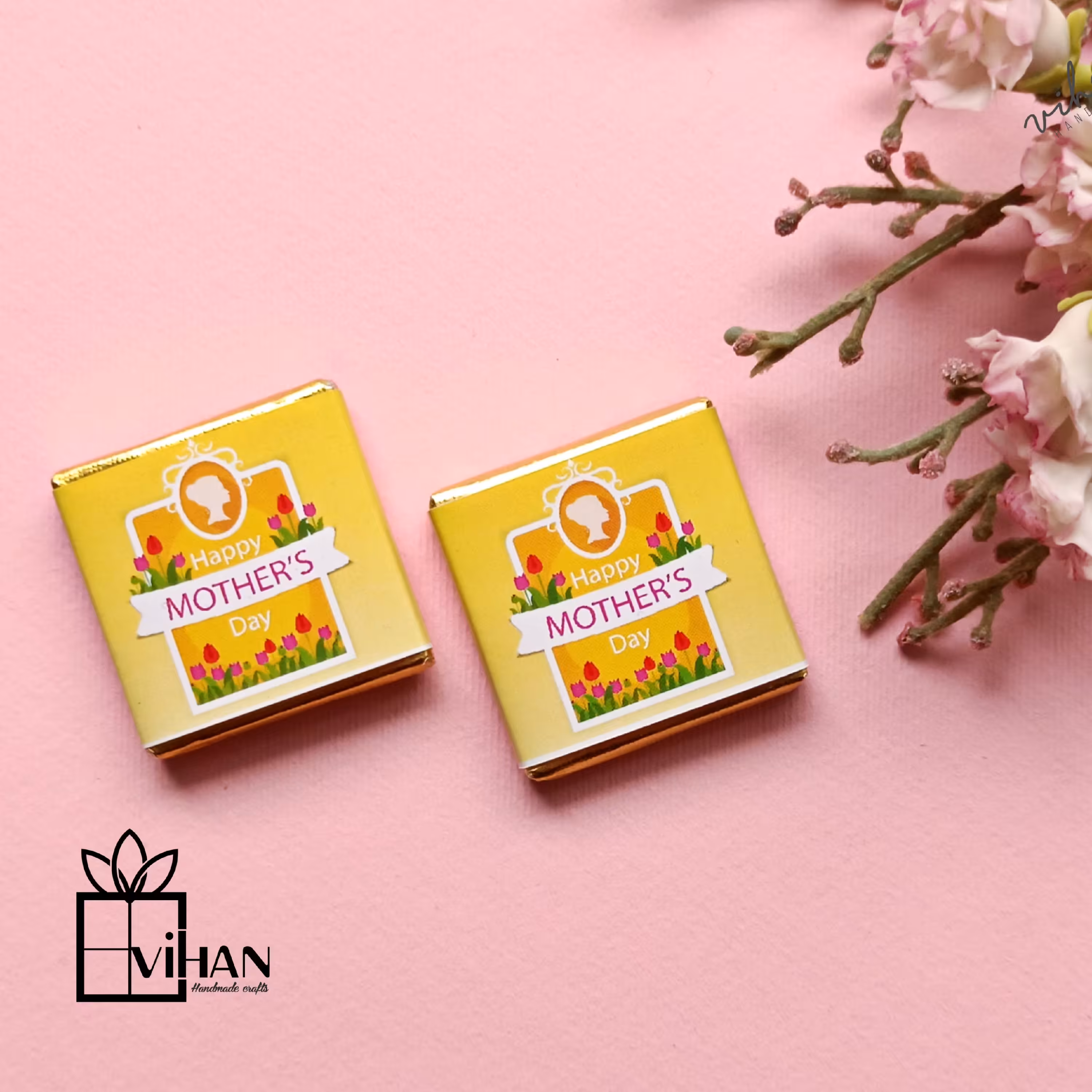 شکلات کادویی مربعی 3* 3 طرح مادرانه 5