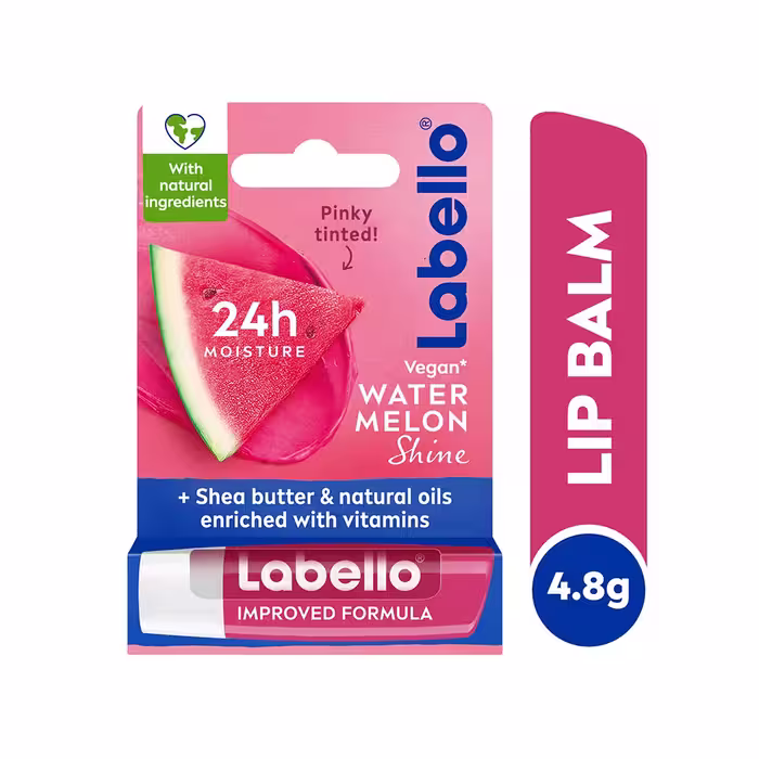 بالم لب مرطوب کننده هندوانه لابلو Labello 24h Moisture Lip Balm Watermelon Shine