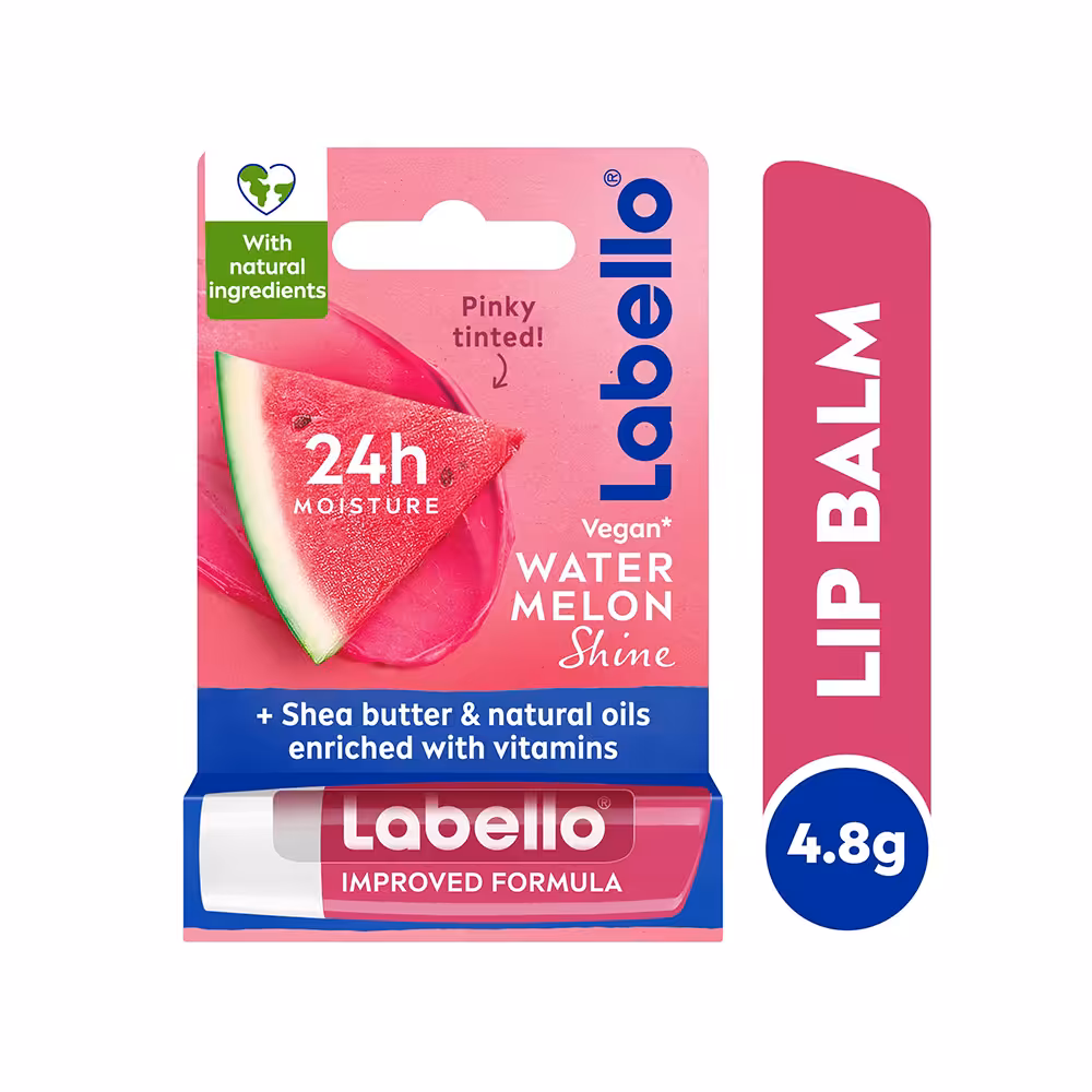 بالم لب مرطوب کننده هندوانه لابلو Labello 24h Moisture Lip Balm Watermelon Shine