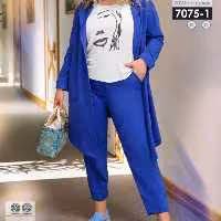 ست سه تیکه سیوشرت شلوار و تیشرت حلقه ای سایز بزرگ