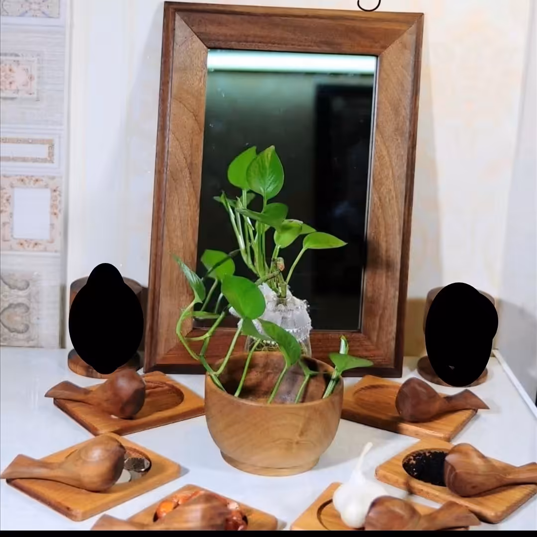 هفت سین چوبی مدل پرنده