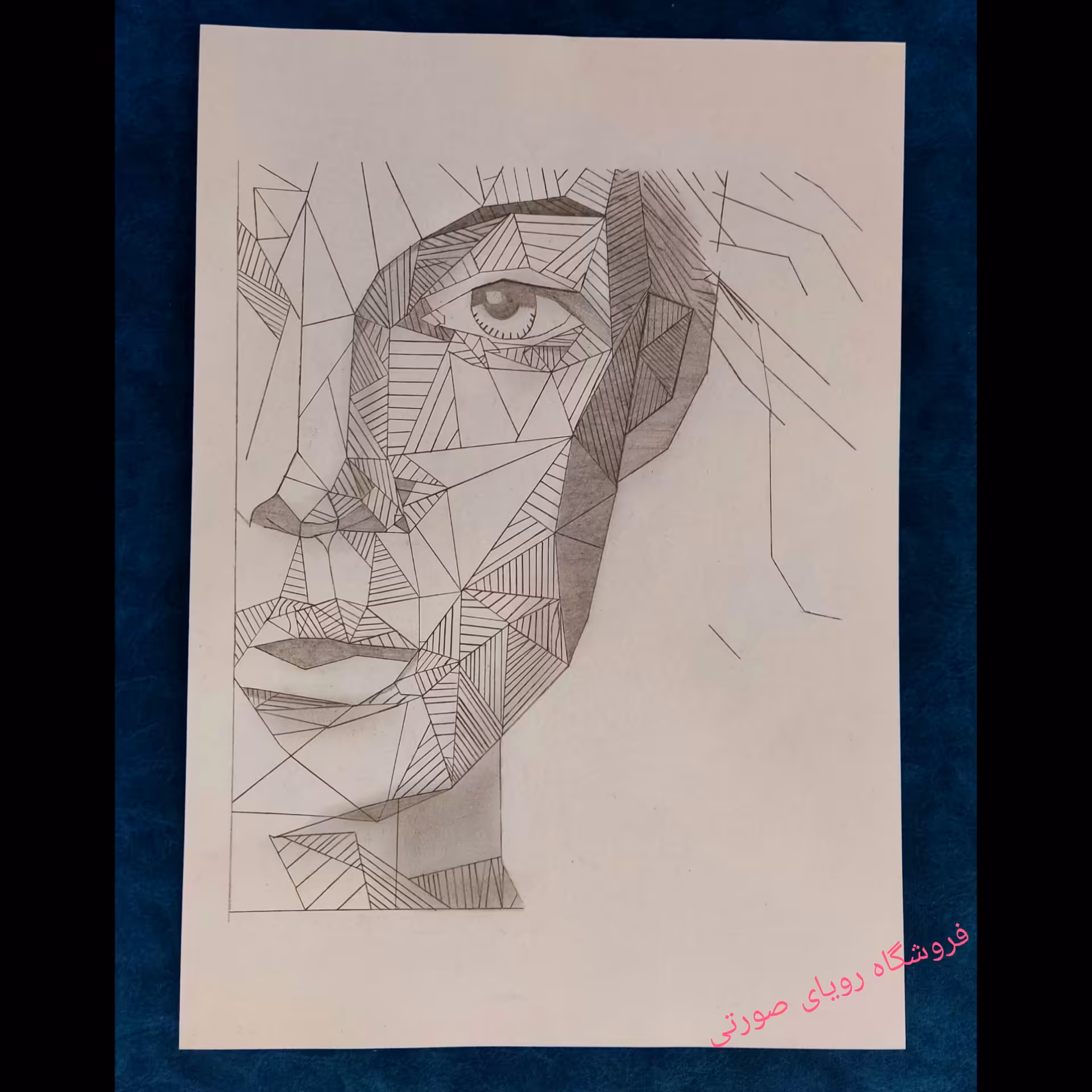 تابلو نقاشی سبک پلی آرت(polygon art) اندازه a4