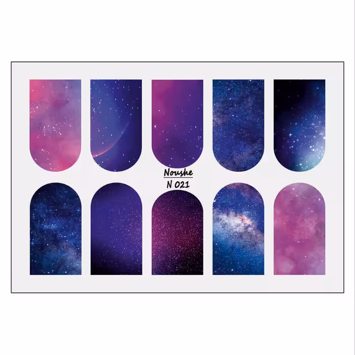 لنز ناخن نوشه مدل کهکشانی کد N021