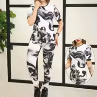 ست جذاب تیشرت شلوار دودی