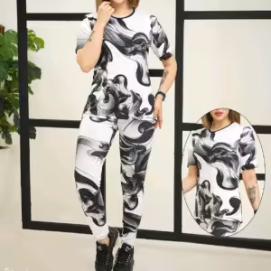 ست جذاب تیشرت شلوار دودی