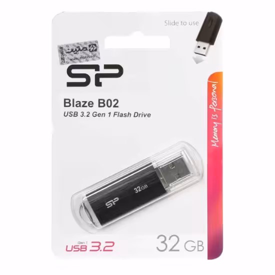 فلش مموری سیلیکون پاور مدل Blaze B02 USB3.2 ظرفیت 32 گیگابایت
