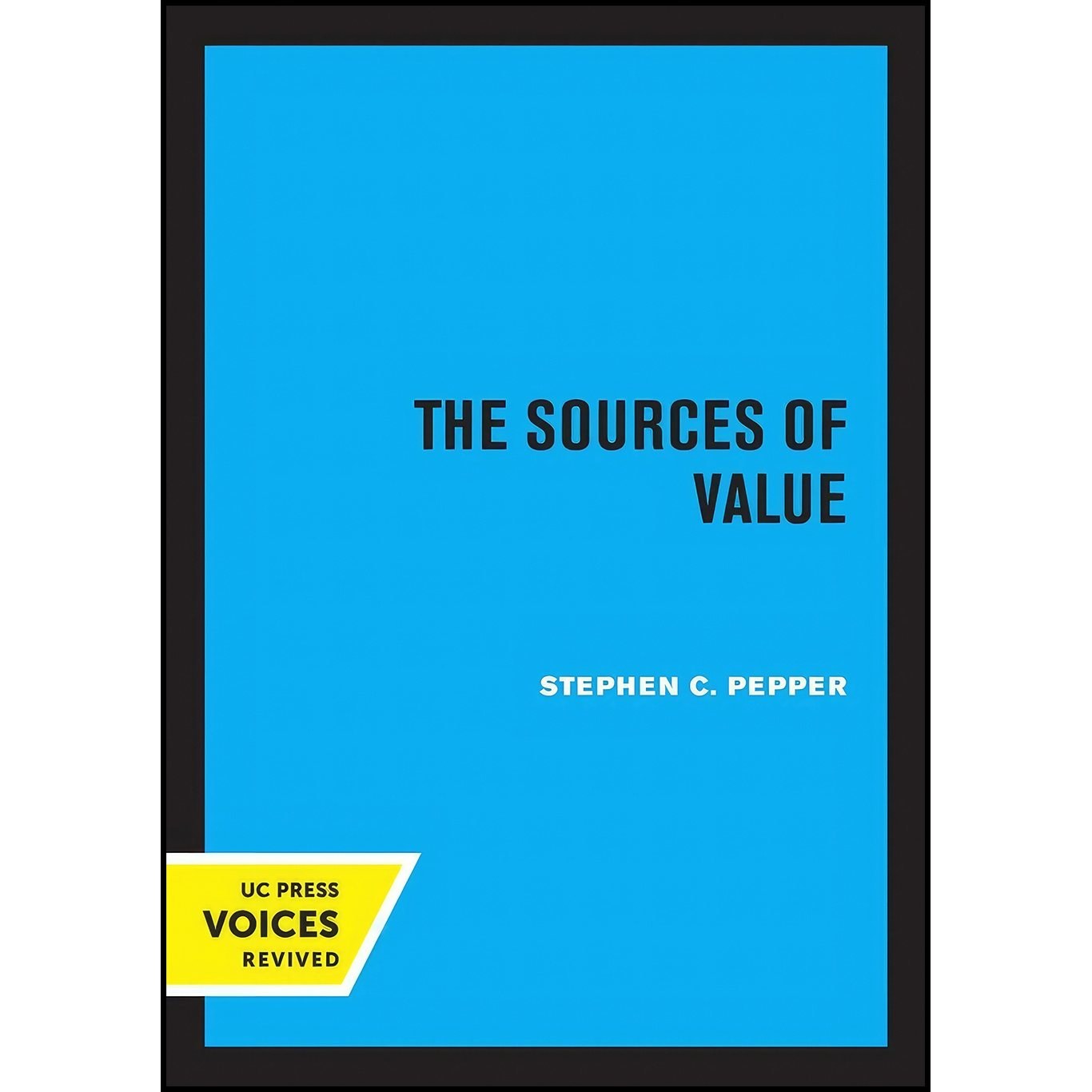 کتاب زبان اصلی The Sources of Value اثر Stephen C Pepper
