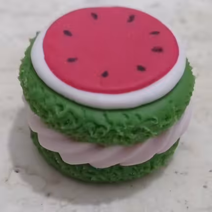 ماکارون طرح هندوانه( خمیر چینی)