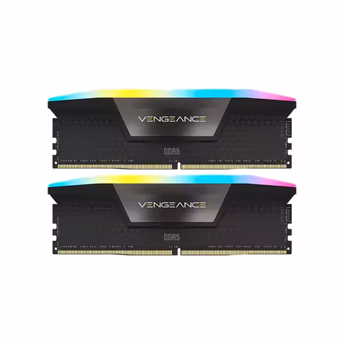 حافظه رم دسکتاپ کورسیر مدل VENGEANCE RGB 32GB 16GBx2 6800Mhz CL40 DDR5