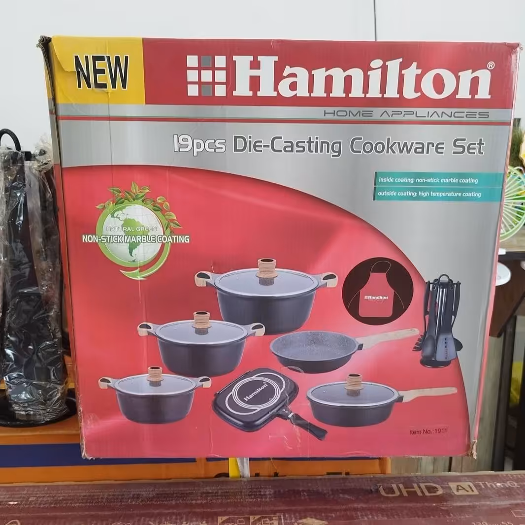 سرویس قابلمه هامیلتون 19 پارچه دسته چوبی