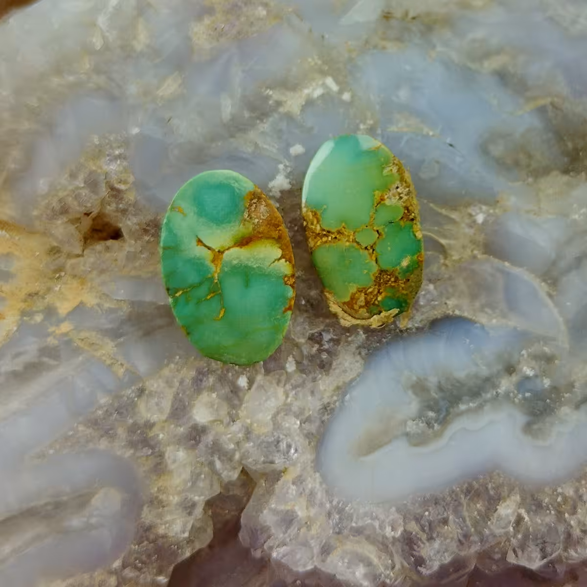 سنگ فیروزه ست نیشابور طبیعی کد 11733734