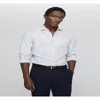 پیراهن / بلوز دکمه دار خاکستری مردانه قالب راه باریک اورجینال MANGO Man