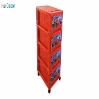 فایل پلاستیکی چهار کشو ناصر پلاستیک مدل مک کویین کد 544L