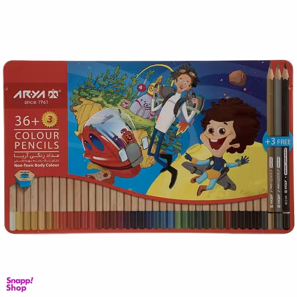 مداد رنگی 36 رنگ آریا مدل 3023