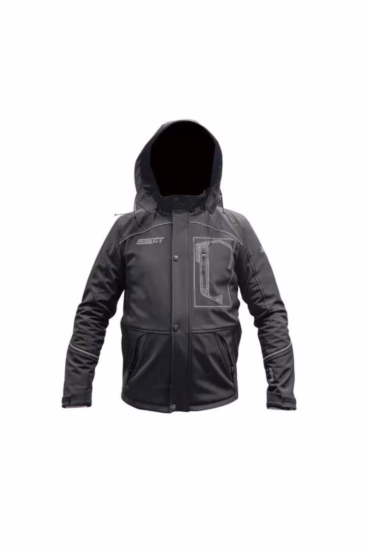 کاپشن موتورسوار مشکی مردانه FORTE GT 1084 BABIL محافظت کامل 4 فصل زمستان SOFTSHELL موتور سیکلت M بدن سیاه motosergen