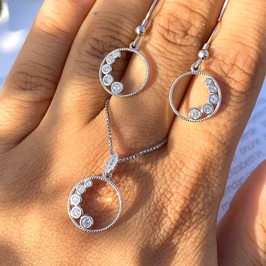 نیم ست نقره 925 عیار فاکتور خرید زیر قیمت بازار